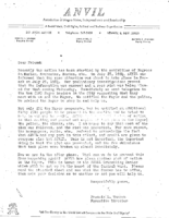 Anvil Letter on potential rebellion in Newark (July 27, 1964)