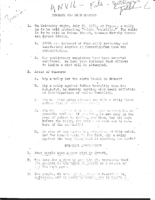 Anvil Meeting Outline, July 1964- Potential rebellion in Newark after Harlem