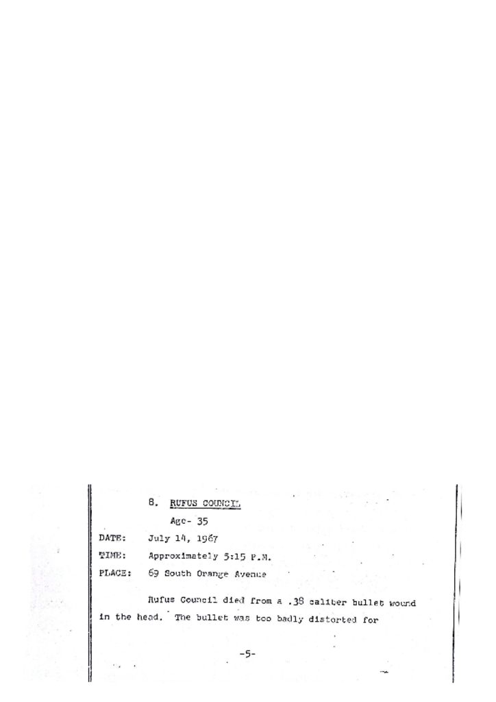 Grand Jury Report on Death of Rufus Council