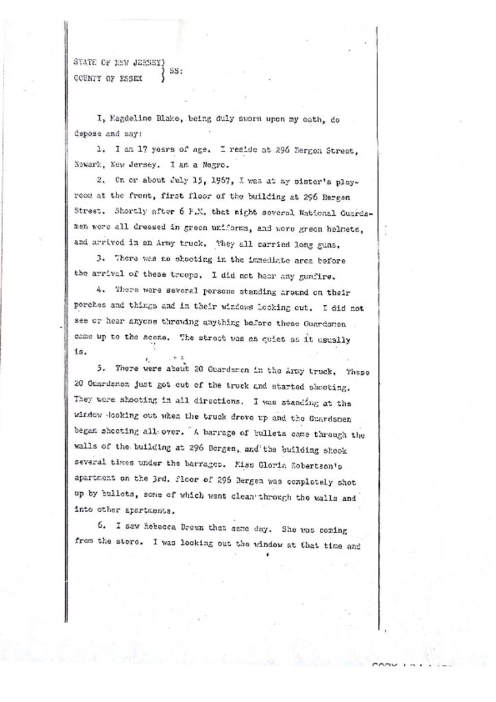 Deposition of Magdeline Blake