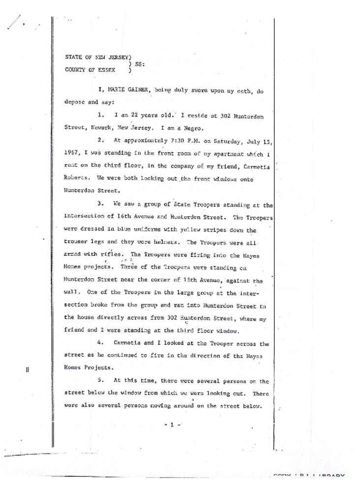 Marie Gainer Deposition on Hattie Gainer