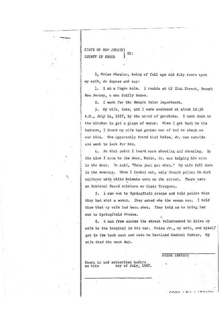 Deposition of Moise Abraham