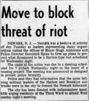 Move to block threat of riot (NJ Afro American Aug 1,1964)