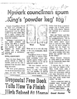 Newark councilmen spurn King’s ‘powder keg’ tag (Star-Ledger April 19, 1967)
