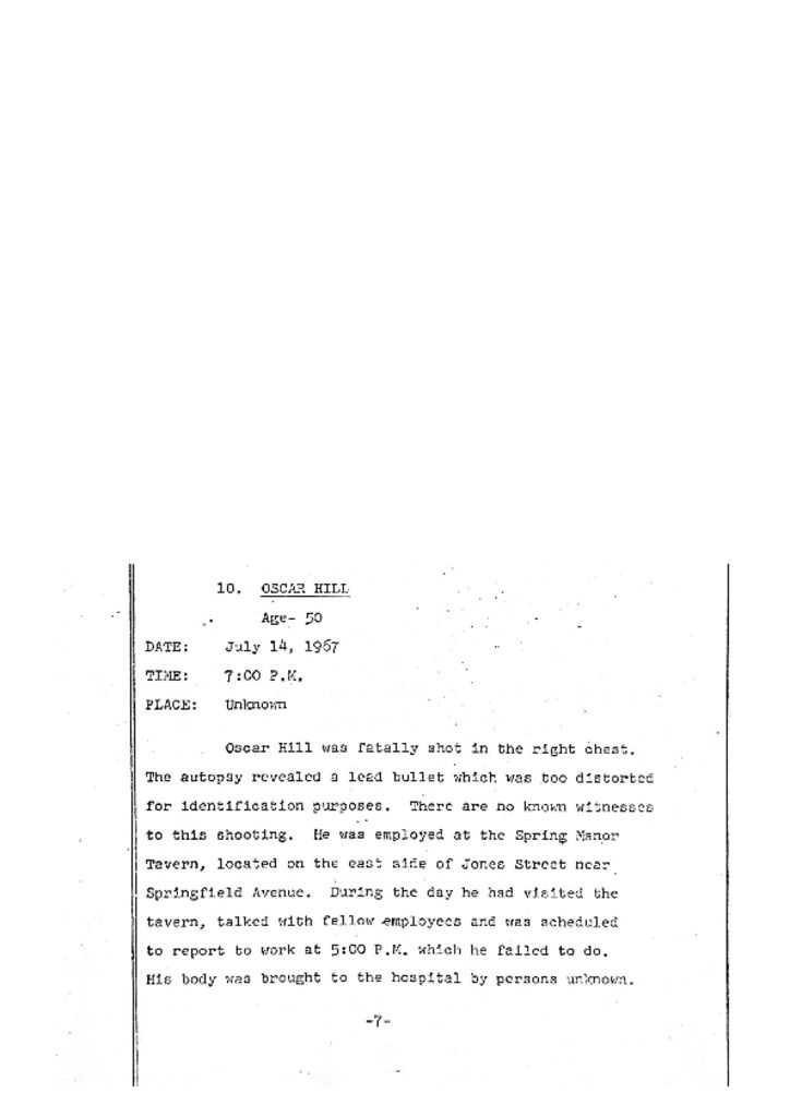 Grand Jury Report on Death of Oscar Hill