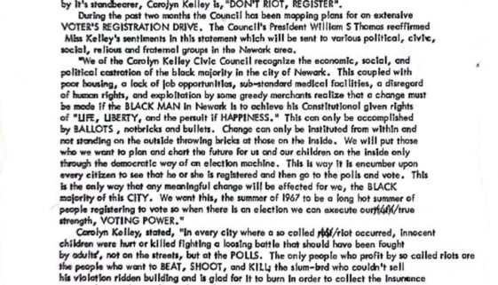 thumbnail of Press Release from Carolyn Kelley Civic Council (June 1967)
