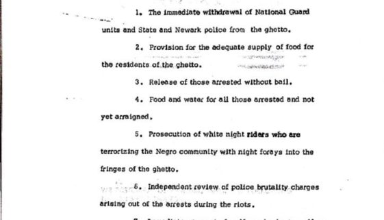 thumbnail of Residents of Newark Statement of Demands (July 16, 1967)