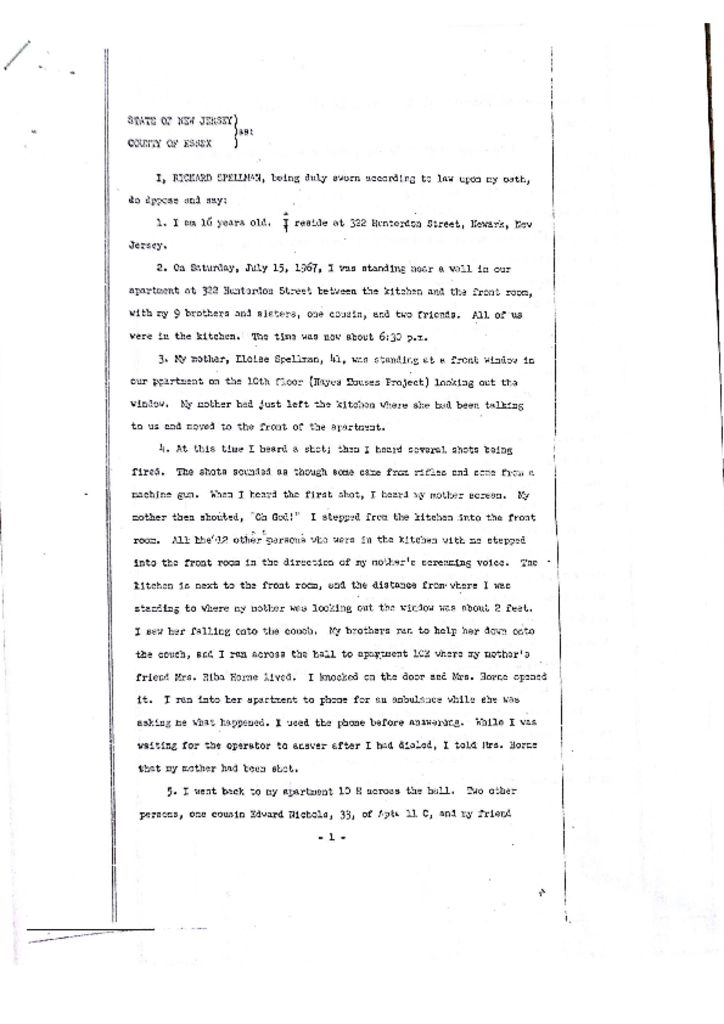 Richard Spellman Deposition on Eloise Spellman