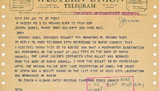 thumbnail of Telegram from Edwin Albano to LSP, July 15, 1967