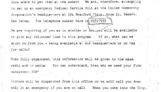 thumbnail of Telephone Transcript from Urban League and UCC Seeking Medical Support During Rebellion
