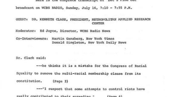 thumbnail of Transcript of WCBS ‘Let’s Find Out’ with Kenneth Clark- July 16 1967-ilovepdf-compressed (1)