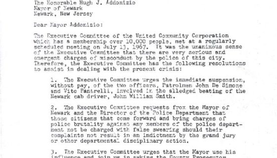 thumbnail of United Community Corporation Letter to Mayor Addonizio (July 14, 1967)