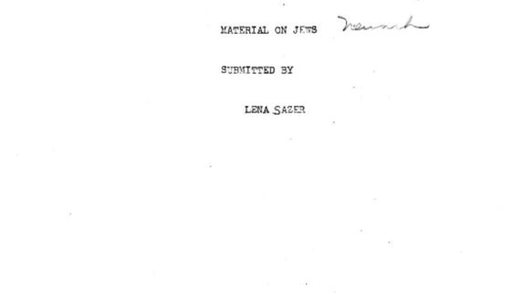 thumbnail of WPA Materials on Jews in Newark- June 12, 1940
