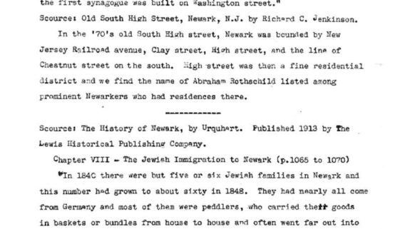 thumbnail of WPA Notes on Jewish History in Newark