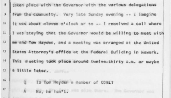 thumbnail of Witness Testimony of Robert Curvin- Oct 17, 1967 (Excerpt on Gov Hughes)