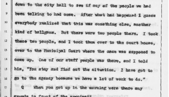 thumbnail of Witness Testimony of Timothy Still- Oct 13, 1967 (Excerpt on July 13 UCC Meeting) (1)