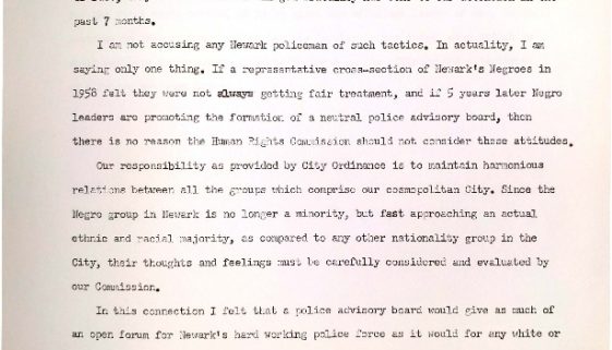 thumbnail of Alexander Mark Press Release- Police Advisory Board (March 3, 1963)