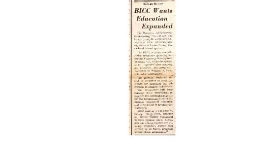 thumbnail of BICC Wants Education Expanded (Advance, Jan 6, 1966)