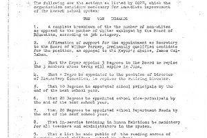 CORE's Ten Demands for Improving the Newark School System (May 1967)