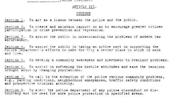 thumbnail of Constitution and By laws of Police Precinct Council