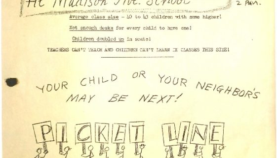 thumbnail of Flyer- CHNC Picket at Madison Ave School (Oct 20, 1964)