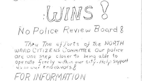 Flyer- North Ward Citizens Committee
