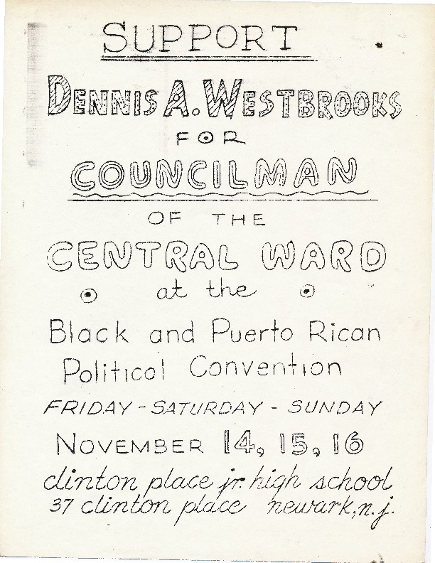 Flyer- Support Dennis A Westbrooks for Central Ward Councilman