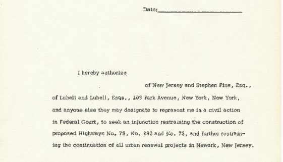 thumbnail of Form to Authorize Legal Representation in Fighting Urban Renewal