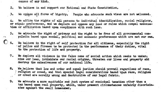 thumbnail of Introduction and Principles of Loyal Americans for Law and Order- Sept 1967