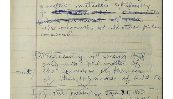 thumbnail of Junius Williams Notes on Demands to Gov. Hughes at Morven (Jan. 19, 1968)