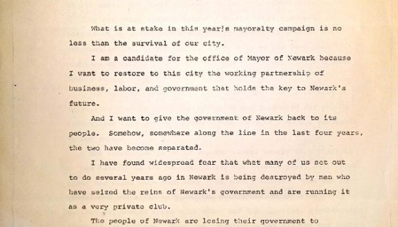 thumbnail of Leo Carlin Opening Campaign Statement (Feb 17, 1966)