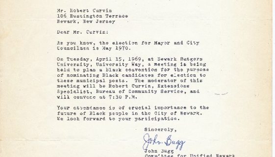 thumbnail of Letter from John Bugg to Robert Curvin (April 3, 1969)