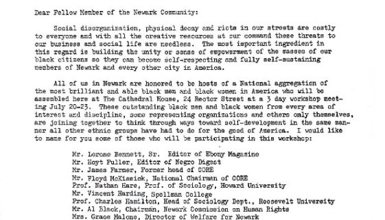 thumbnail of Letter from Ulysses Blakely June 26, 1967- Seeking Contributions to Welcoming Journal