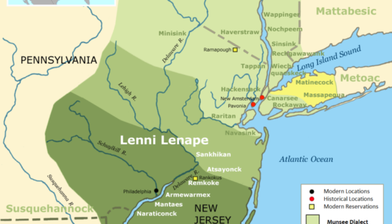 Map of Lenni Lenape Territories