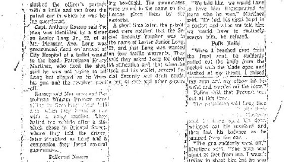 thumbnail of Newark Evening News, June 12,1965- Police bullet kills motorist