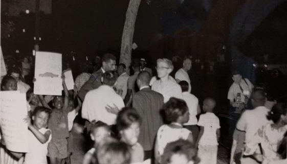 Picture of Felix Neal, Jersey City Lawyer at 5th Precinct Demonstration, June 1964 (C-31)
