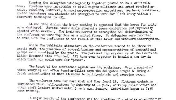 thumbnail of Press Release July 24, 1967- Conference Pojects New Directions