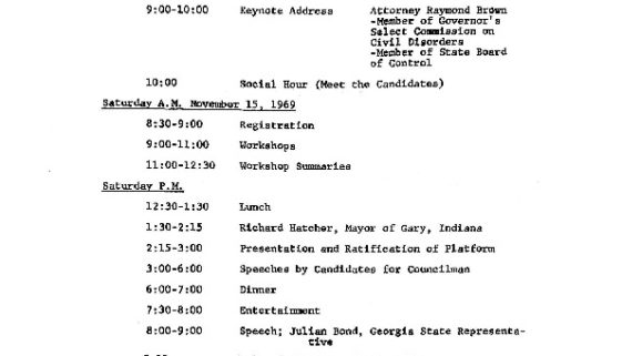 thumbnail of Schedule for the Black and Puerto Rican Political Convention