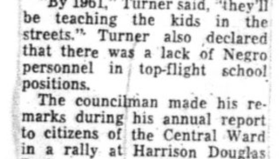Schools Hit by Turner (July 11, 1956)