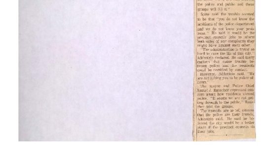 thumbnail of Toward Better Understanding- Police Precinct Councils Formed to Fill a Void (June 26, 1963)
