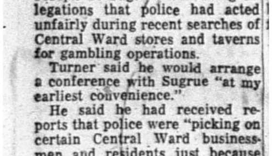 Turner Seeks Search Probe (January 8, 1956)