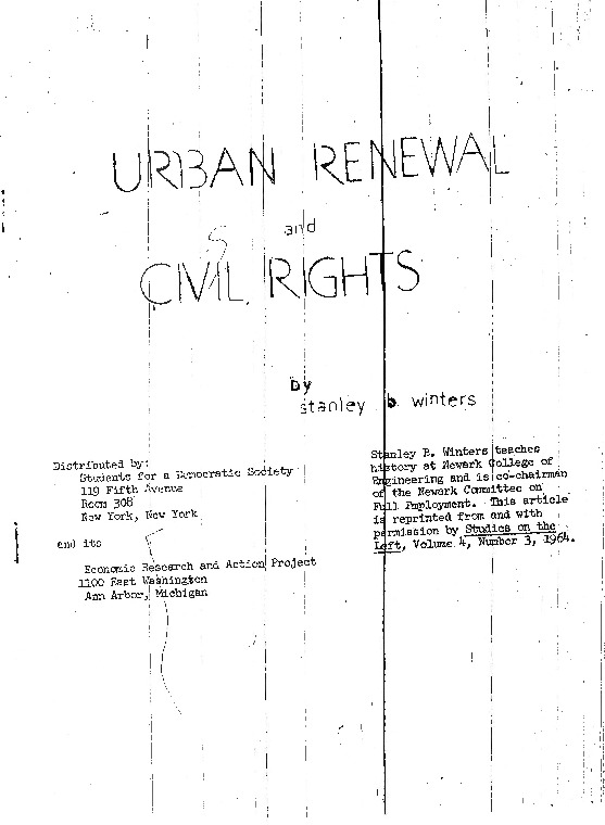 Urban Renewal and Civil Rights