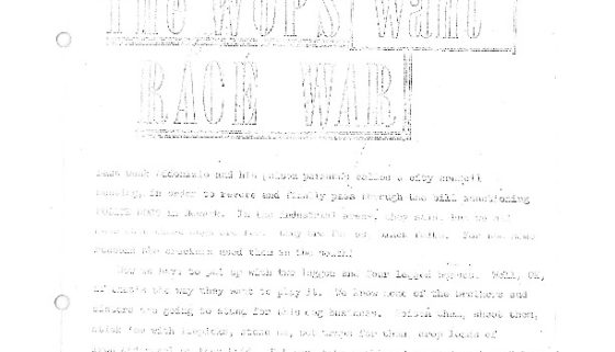 thumbnail of White Community Flyer on Canine Corps Fight