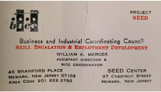 thumbnail of William Mercer BICC Business Card