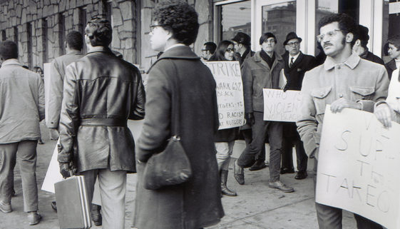 Demonstrators in Support of the Conklin Hall Takeover