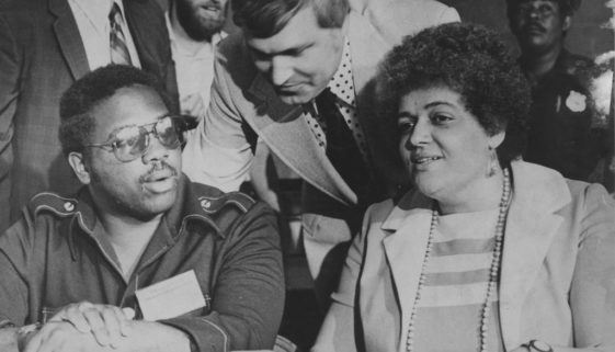Toby Henry, Robert Notte, and Pearl Beatty During Stella Wright Strike Toby Henry, Robert Notte, and Pearl Beatty During Stella Wright Strike
