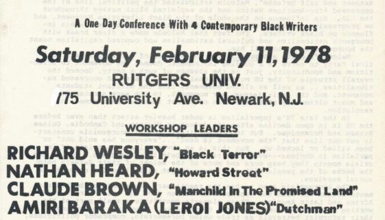 thumbnail of Flyer for Black Writer’s Conference (1978)