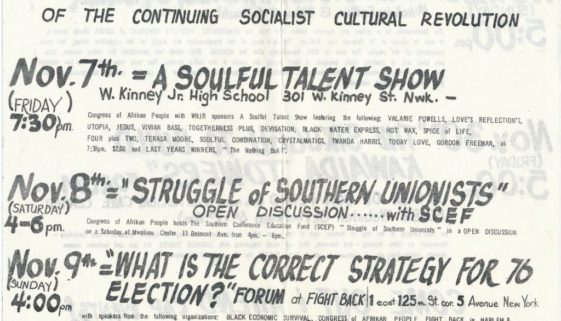 thumbnail of Flyer for Congress of Afrikan People Events (1975)