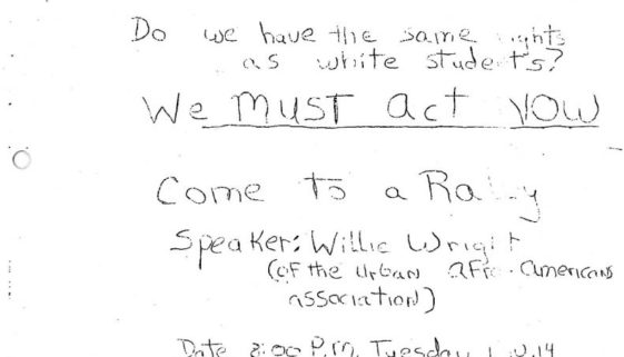 thumbnail of United AfroAmerican Association Flyer- Barringer Rally