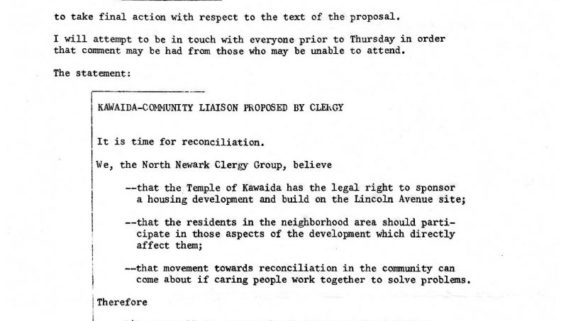 thumbnail of North Ward Clergy Group Proposal for Kawaida-Community Liaison (March 5, 1973)